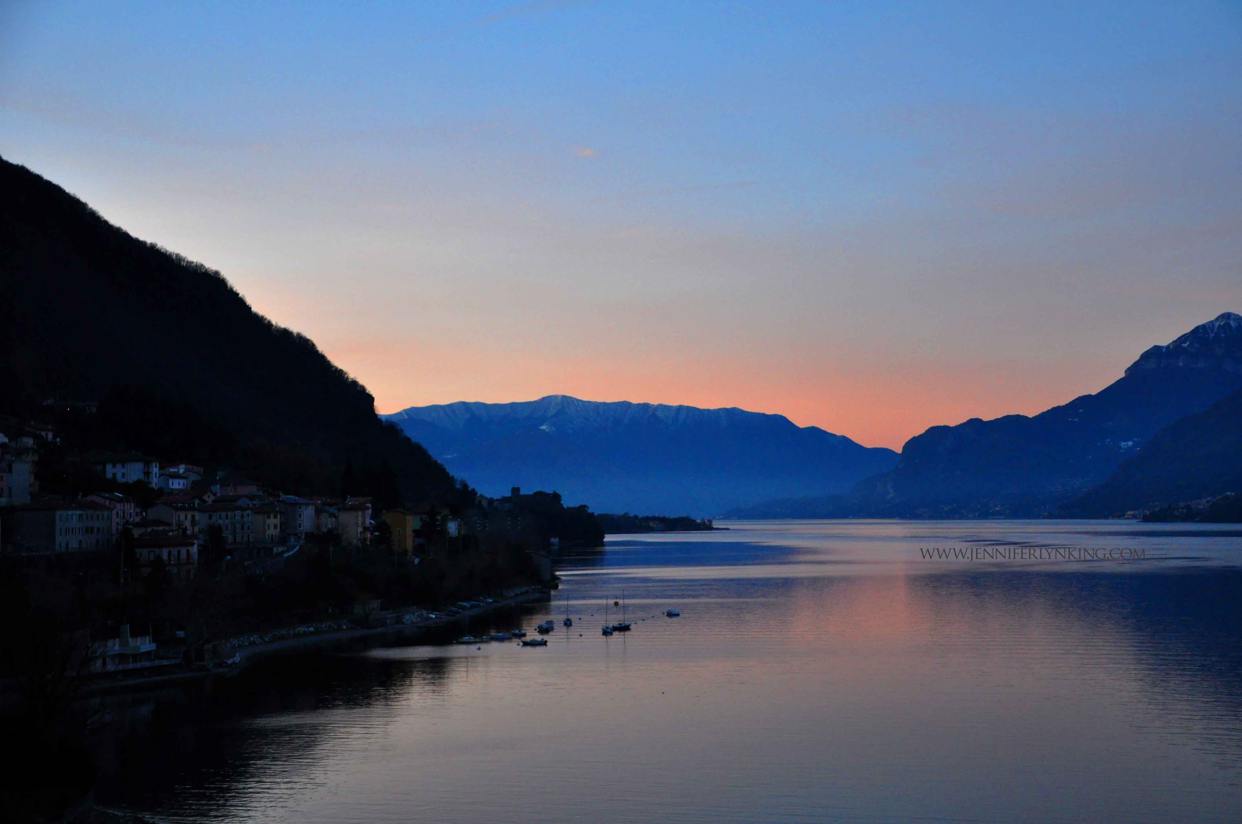 Lake Como at Sunrise, Northern Italy